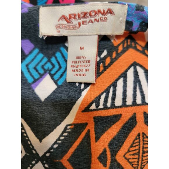 Arizona Jean Co Colorful Geometric Print Romper Sz M Juniors - Picture 4 of 4
